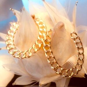 💜3/$30 Rose Gold Chain link hoops 🆕